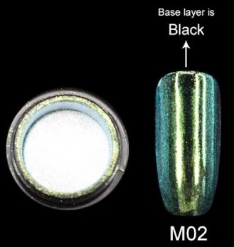 Дзеркальна пудра Canni Mirror Powder Green 2 гр бірюза з мікроблиском