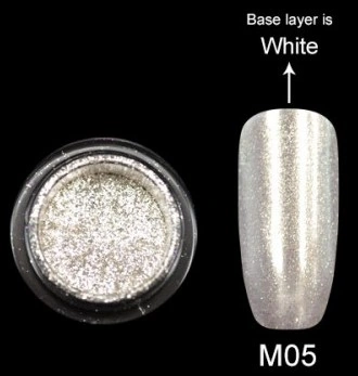 Дзеркальна пудра Canni Mirror Powder Silver 2 гр срібло з мікроблиском