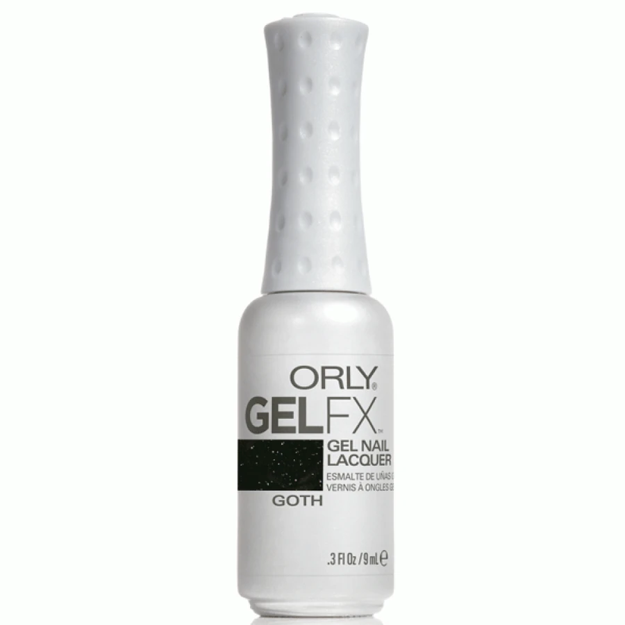 Гель-лак ORLY Gel FX Goth насичений чорний із сріблястими блискітками 9 мл