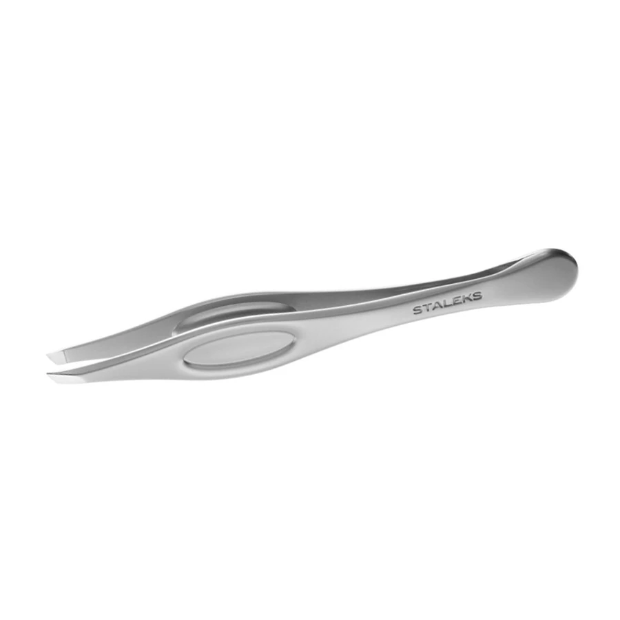 Пінцет для брів Staleks Eyebrow Tweezers Narrow Beveled Edge П-14 вузькі скошені кромки