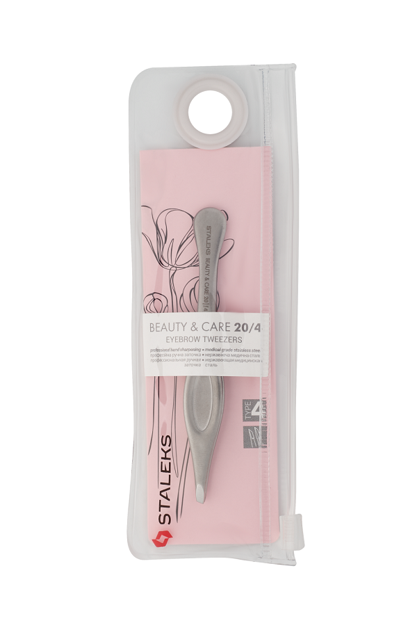 Пінцет для брів Staleks Eyebrow Tweezers Narrow Beveled Edge П-14 вузькі скошені кромки