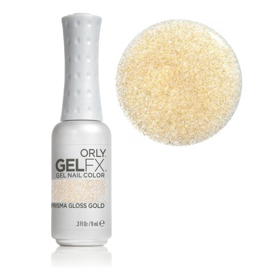 Гель-лак ORLY Gel FX Prisma Gloss Gold прозорий, дрібні золоті блискітки 9 мл