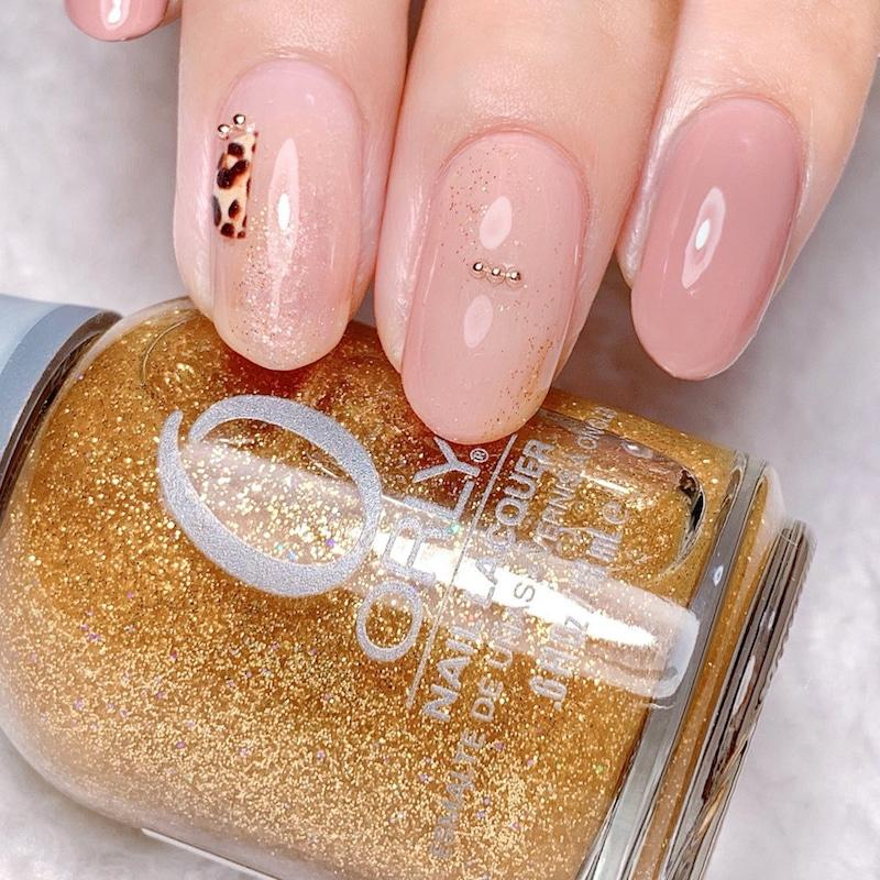 Гель-лак ORLY Gel FX Prisma Gloss Gold прозорий, дрібні золоті блискітки 9 мл
