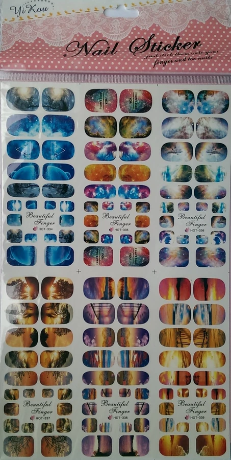 Водні наклейки на нігті YRE Nails Stickers Slider Design