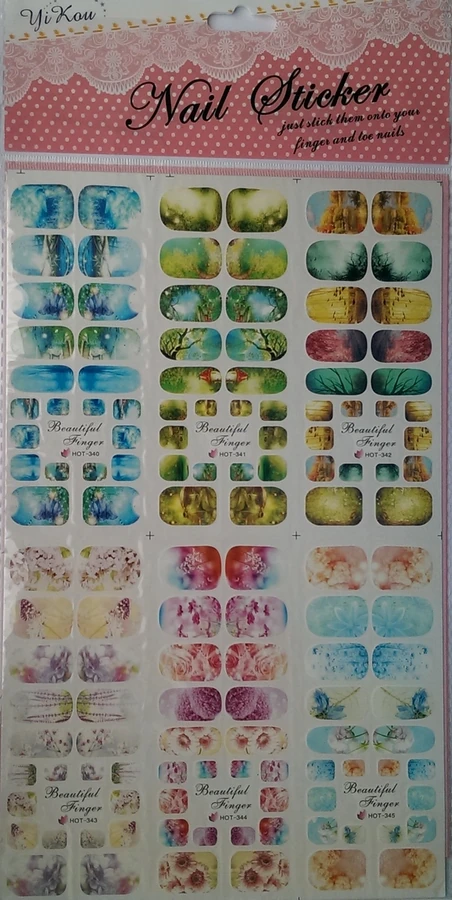 Водні наклейки на нігті YRE Nails Stickers Slider Design