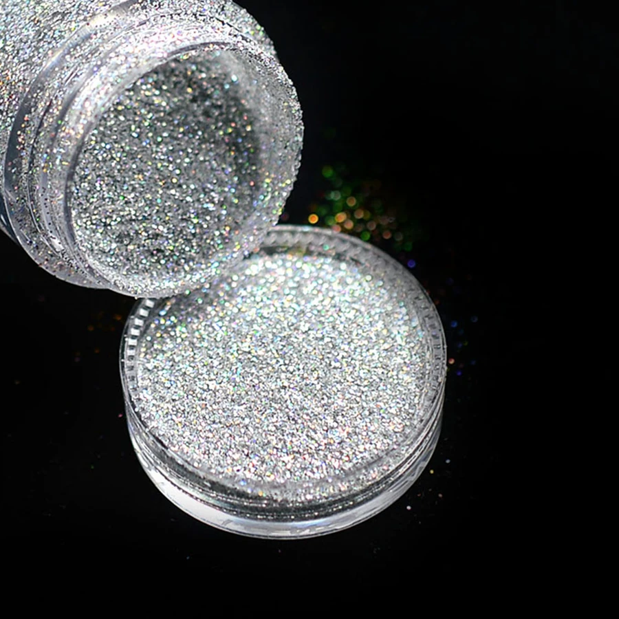 Блискучі голографічне срібло Nail Perfect Nail Art Glitter Holographic Silver №32