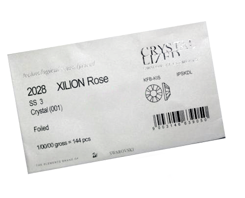 Срібні стрази в упаковці YRE Xilion Rose 2028 SS3
