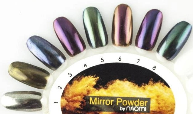 Дзеркальна пудра для нігтів Naomi Mirror Powder №3 1 гр хамелеон, фіолетовий/рожевий/синій