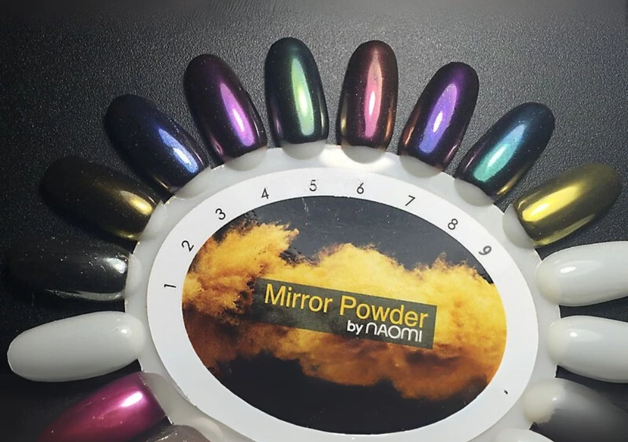Дзеркальна пудра для нігтів Naomi Mirror Powder №7 фіолетово-рожевий 1 г