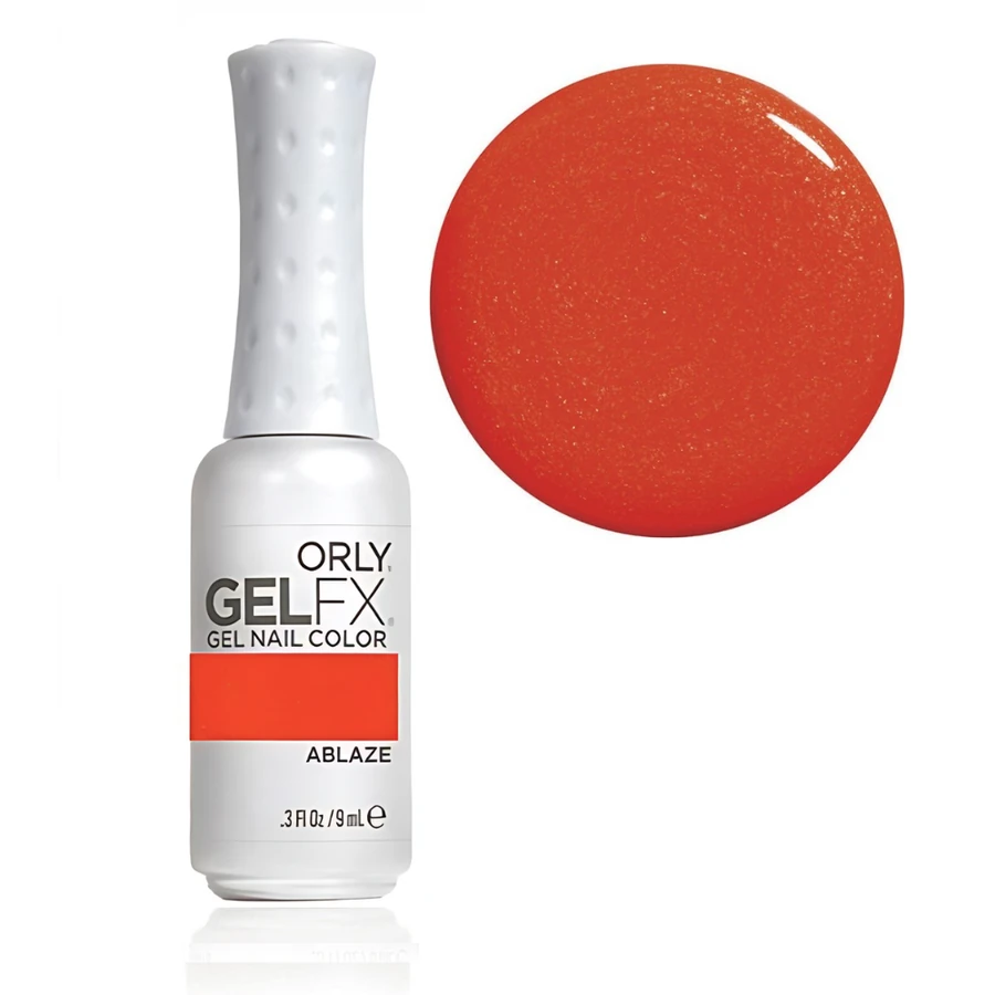 Гель-лак ORLY Gel FX Ablaze яскравий рожево-кораловий, з мікро шимером 9 мл