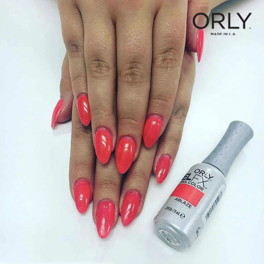 Гель-лак ORLY Gel FX Ablaze яскравий рожево-кораловий, з мікро шимером 9 мл