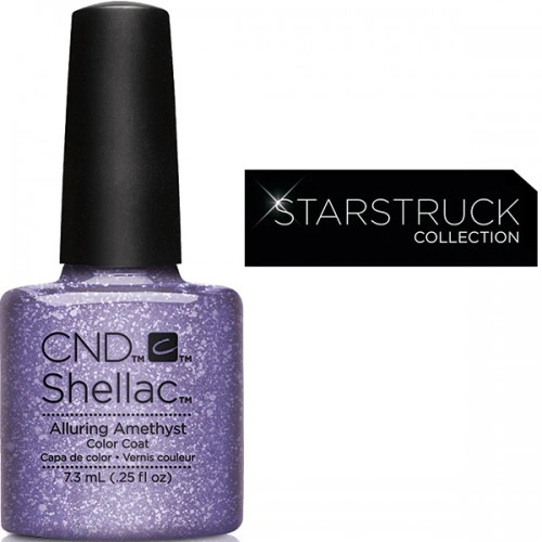 Гель-лак CND Shellac Alluring Amethyst фіолетовий з гліттером 7,3 мл