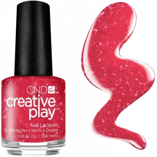 Лак CND Creative Play Creative Play 486 Revelry Red коралово-червоний з глітером 13,6 мл