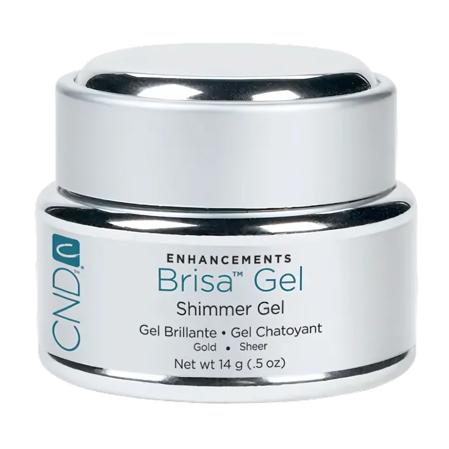 Конструюючий прозорий гель CND Brisa Gold Shimmer Sheer Sculpting Gel з золотистим голографічним шимером 14 г