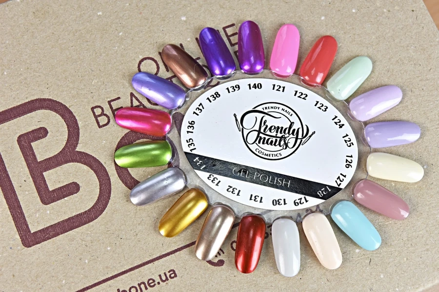 Гель-лак Trendy Nails Gel Polish Chrome №132 пісочно-бежевий, хром 8 мл