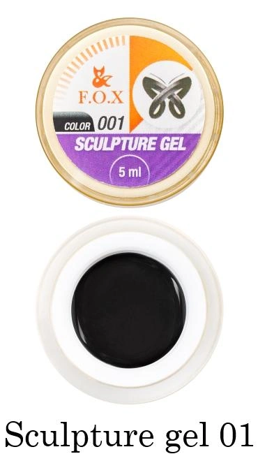 Гель-пластилін для 3D-ліпки FOX 3D Sculpture Gel 001 чорний 5 мл