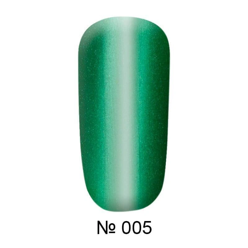 Магнітний гель-лак котяче око FOX Gold Cat Eye Gel Polish №005 ніжно зелене з мікроблиском 6 мл