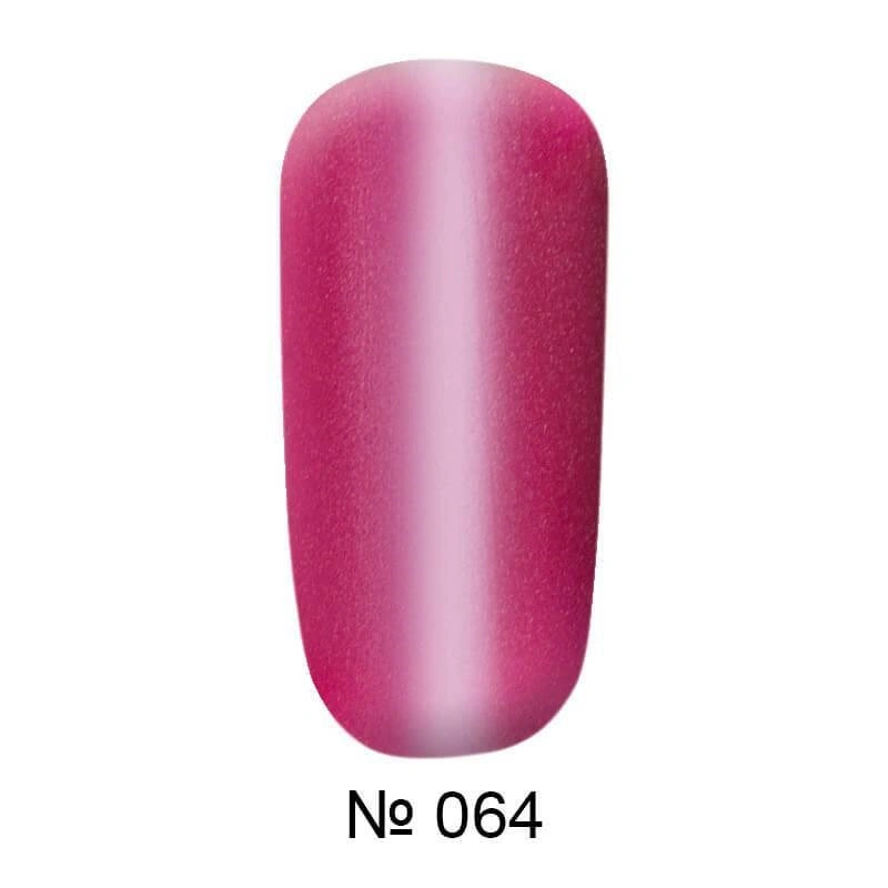 Магнітний гель-лак котяче око FOX Gold Cat Eye Gel Polish №064 рожева фуксія з мікроблиском 6 мл