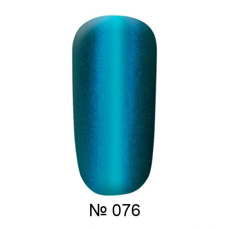 Магнітний гель-лак котяче око FOX Gold Cat Eye Gel Polish №076 синьо-блакитний з мікроблиском 6 мл