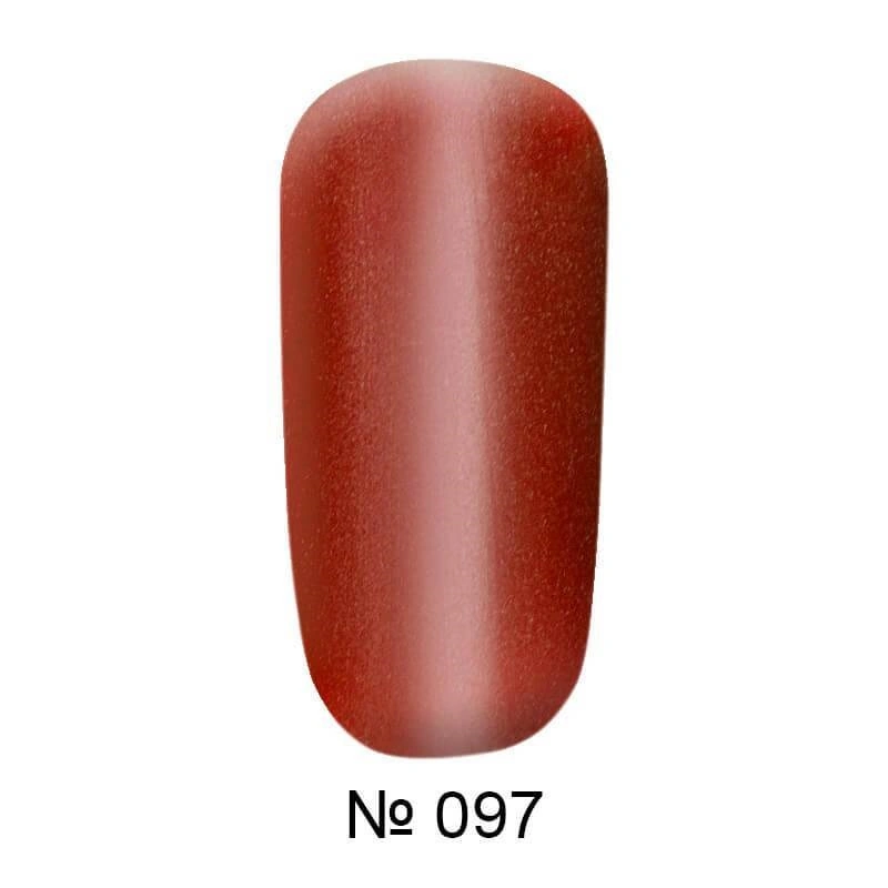 Магнітний гель-лак котяче око FOX Gold Cat Eye Gel Polish №097 червоне з теракотовим відтінком, з мікроблиском 6 мл