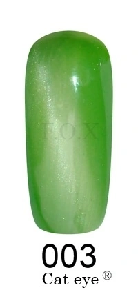 Магнітний гель-лак котяче око FOX Gold Cat Eye Gel Polish №003 салатовий з мікроблиском 12 мл