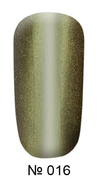 Магнітний гель-лак котяче око FOX Gold Cat Eye Gel Polish №016 оливковий хакі з мікроблиском 12 мл