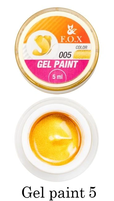 Гель-фарба для дизайну FOX Gel Paint 005 золота 5 мл