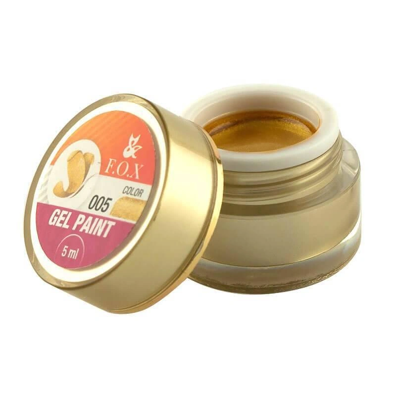 Гель-фарба для дизайну FOX Gel Paint 005 золота 5 мл