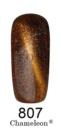Магнітний гель-лак Хамелеон FOX Gel Polish Gold Chameleon №807 бордово-ліловий із золотим мікроблиском 6 мл