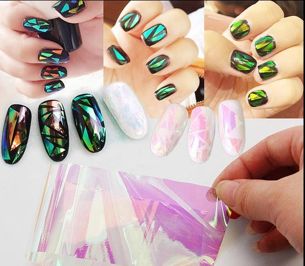 Біте скло Nail Perfect Broken Glass Pink #17 рожевий з блакитним