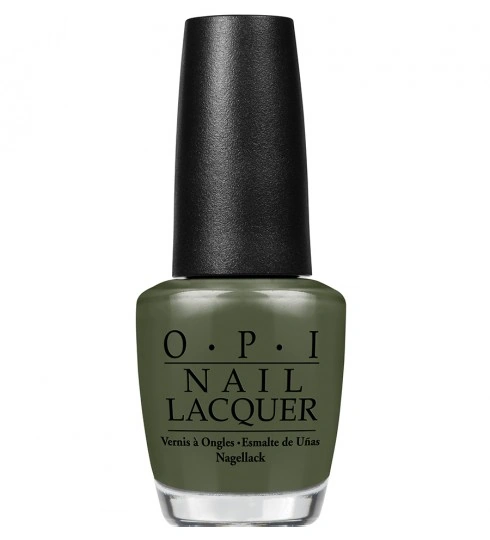 Лак OPI Suzi - The First Lady Of Nails оливково-зелений з сірим підтоном, емаль 15 мл