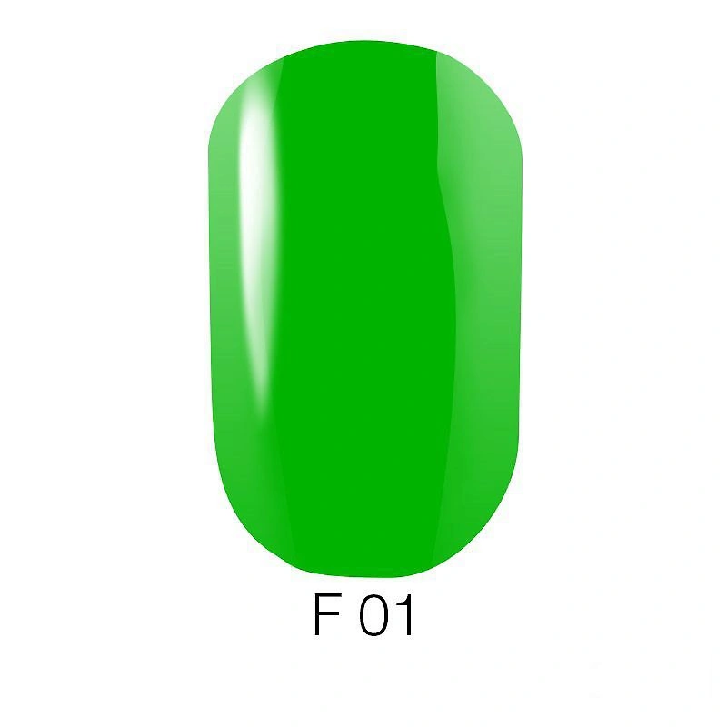 Гель-лак GO Active UV Gel Polish GO FLUO F 001 зелений з флуорисцентним ефектом 5,8 мл
