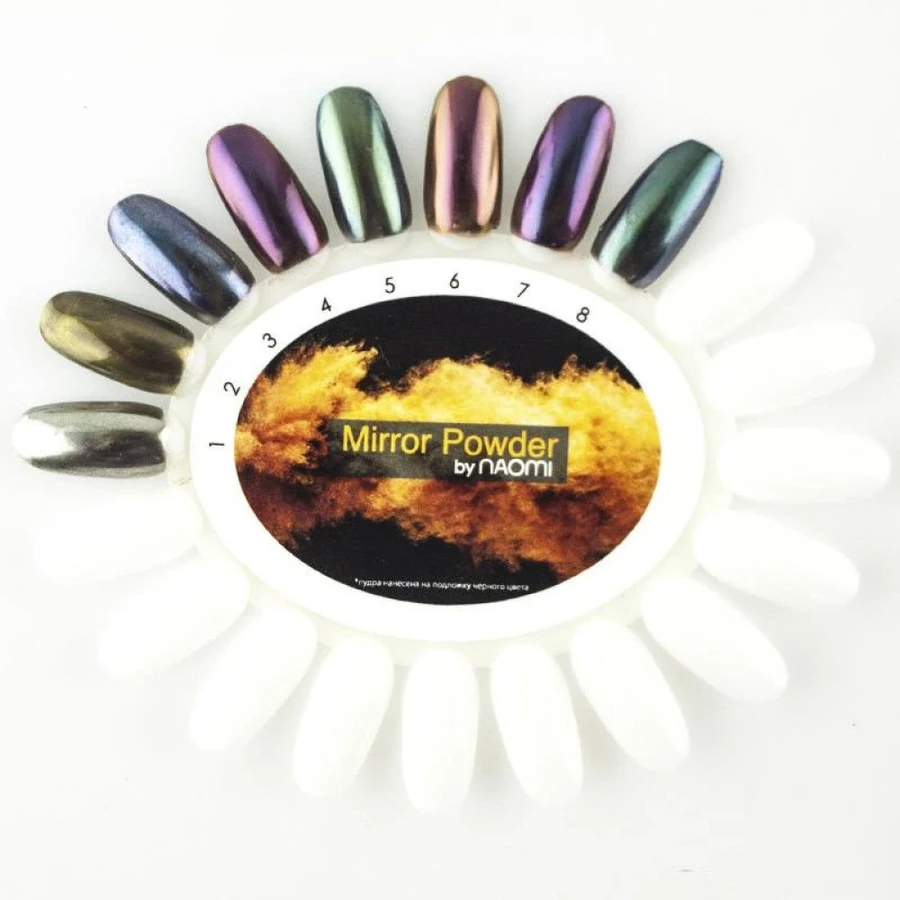 Дзеркальна пудря для нігтів Naomi Mirror Powder №2 3 г + Applicator золото