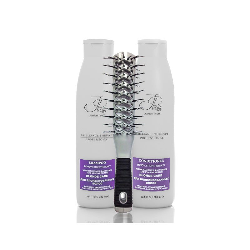 Набір-догляд для блондованого волосся Jerden-Proff Blonde Hair Care Set шампунь, кондиціонер, гребінець
