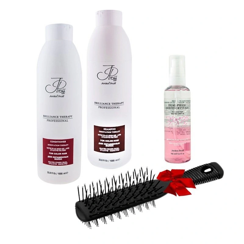 Набір для фарбованого волосся Jerden-Proff Colored Hair Care Set у подарунок щітка+кристали 1000 мл