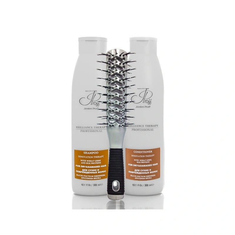 Набір для сухого та пошкодженого волосся Jerden-Proff Dry and Damaged Hair Care Set шампунь, кондиціонер, гребінець