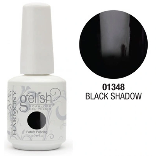 Гель-лак Harmony Gelish Black Shadow чорний, емаль 15 мл