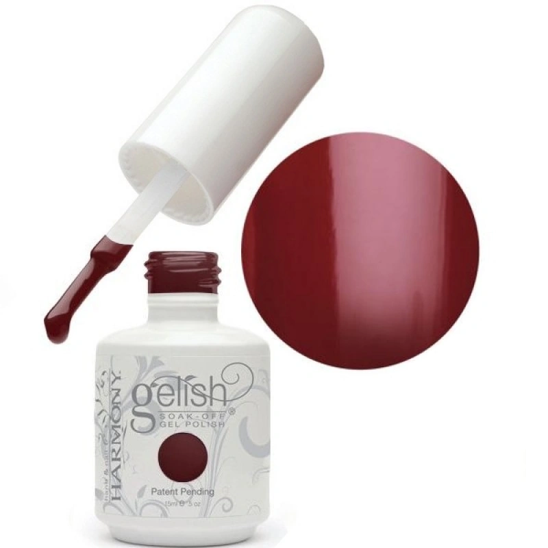 Гель-лак Harmony Gelish Queen Of Hearts глибокий темно-червоний, перламутр 15 мл