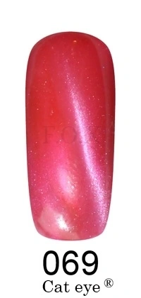 Магнітний гель-лак котяче око FOX Gold Cat Eye Gel Polish №069 малиново-рожевий з мікроблиском 12 мл