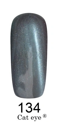 Магнітний гель-лак котяче око FOX Gold Cat Eye Gel Polish №134 графітово-сірий з мікроблиском 12 мл