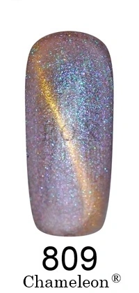 Магнітний гель-лак Хамелеон FOX Gel Polish Gold Chameleon №809 лілово-бузковий із золотим з мікроблиском 12 мл