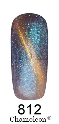 Магнітний гель-лак Хамелеон FOX Gel Polish Gold Chameleon №812 бузково-фіолетовий з блакитним та із золотим мікроблиском 12 мл