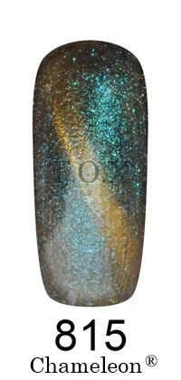 Магнітний гель-лак Хамелеон FOX Gel Polish Gold Chameleon №815 лилово-блакитний із золотим мікроблиском 12 мл