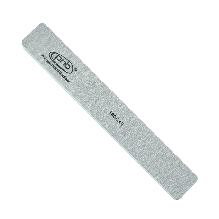 Пилка для нігтів квадратна PNB Square Grey Nailfile 180/240 грит