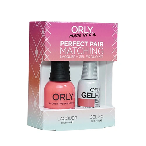 ORLY Set Gel-Polish and Lacquer Pixy Stix коралово-рожевий, емаль 9мл/18мл