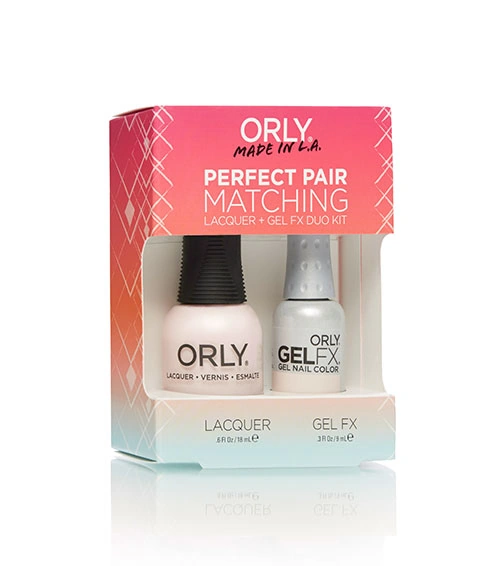 Набір гель-лак+лак ORLY Set Gel-Polish and Lacquer First Kiss ніжний рожево-тілесний напівпрозорий, емаль 9 мл/18 мл