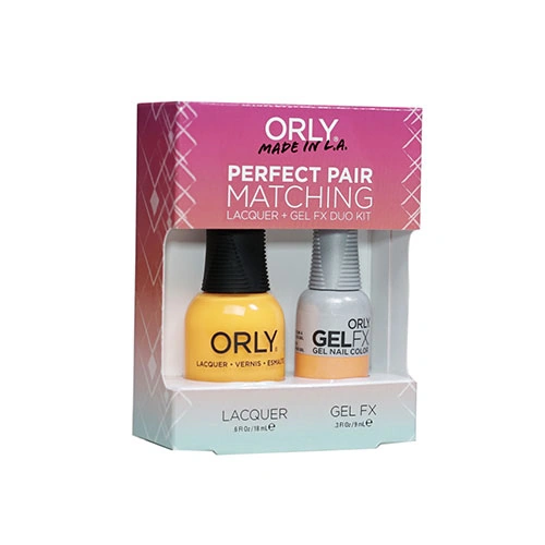 Набір гель-лак+лак ORLY Set Gel-Polish and Lacquer Tropical Pop неоновий яскраво-жовтогарячий, емаль 9 мл/18 мл