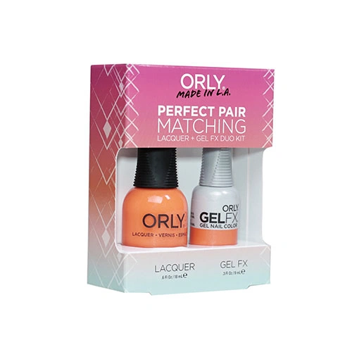 Набір гель-лак+лак ORLY Set Gel-Polish and Lacquer Orange Sorb персиково-оранжевий з мікроблиском 9 мл/18 мл