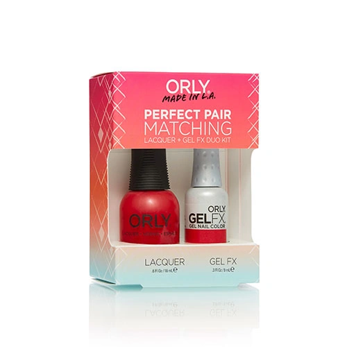 Набір гель-лак+лак ORLY Set Gel-Polish і Lacquer Haute Red класичний червоний, емаль 9 мл/18 мл