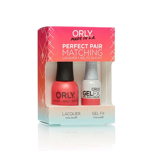 Набір гель-лак+лак ORLY Set Gel-Polish and Lacquer Terracotta яскравий кораловий, емаль 9 мл/18 мл